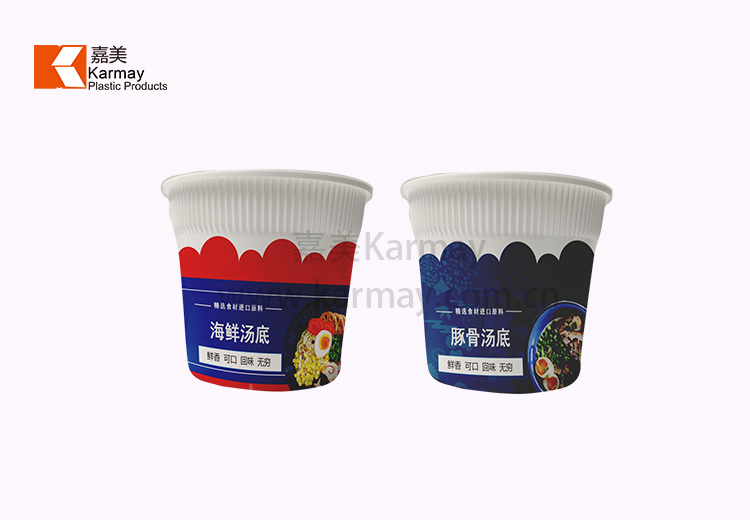 Plastic soup cup in mold label support manufacturer