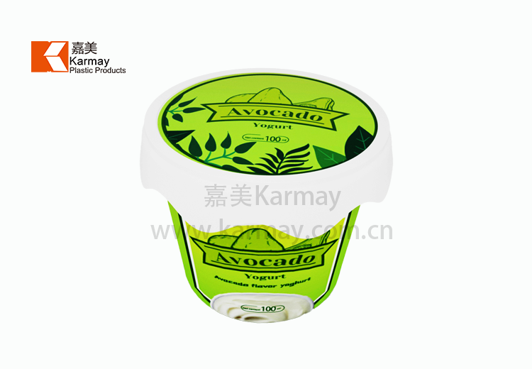 Disposable plastic cups with lid for yogurt（Mount Fuji yogurt cup）