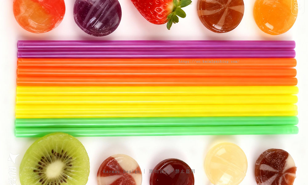 Solid color food grade lollipop stick, uniform color for brand packaging